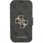Guess 4G Metal Logo pokrowiec flip do iPhone 13 mini - szare