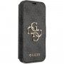 Guess 4G Metal Logo pokrowiec flip do iPhone 13 mini - szare