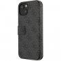Guess 4G Metal Logo pokrowiec flip do iPhone 13 mini - szare