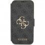 Guess 4G Metal Logo pokrowiec flip do iPhone 13 Pro Max - szare