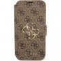 Guess 4G Metal Logo pokrowiec flip do iPhone 13 Pro Max - brązowy