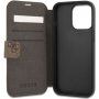 Guess 4G Metal Logo pokrowiec flip do iPhone 13 Pro Max - brązowy