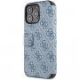 Guess 4G Metal Logo pokrowiec flip do iPhone 13 Pro Max - niebieskie