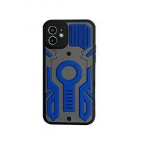 Etui odporne na uderzenia ze wzorem kamuflażu do iPhone 13 - niebieskie