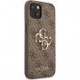 Guess 4G Metal Logo etui do iPhone 13 mini - brązowe