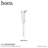 HOCO kijek selfie ze spustem przewodowym dla Apple iPhone - maks. 71cm - biały