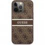 Guess 4G Printed Stripe etui do iPhone 13 Pro Max - brązowe