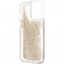 Guess Big 4G Liquid Glitter Gold etui do iPhone 13 Pro Max - złote