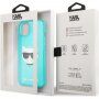 Karl Lagerfeld Choupette Head etui do iPhone 13 mini - turkusowy