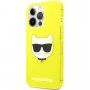 Karl Lagerfeld Choupette Head etui do iPhone 13 Pro - neonowo-żółte