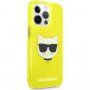 Karl Lagerfeld Choupette Head etui do iPhone 13 Pro Max - neonowo-żółte