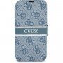 Guess 4G Printed Stripe pokrowiec flip do iPhone 13 mini - niebieskie