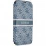 Guess 4G Printed Stripe pokrowiec flip do iPhone 13 mini - niebieskie