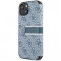 Guess 4G Printed Stripe pokrowiec flip do iPhone 13 - niebieskie