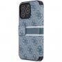 Guess 4G Printed Stripe pokrowiec flip do iPhone 13 Pro - niebieskie