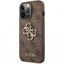 Guess 4G Metal Logo etui do iPhone 13 Pro Max - brązowe