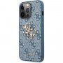 Guess 4G Metal Logo etui do iPhone 13 Pro Max - niebieskie