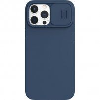 Nillkin CamShield Silky Magnetic etui silikonowe do iPhone 13 Pro Max - niebieskie