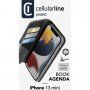 Cellularline Book Agenda 2 pokrowiec flip do iPhone 13 mini - czarne