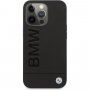BMW Leather Hot Stamp etui do iPhone 13 Pro Max - czarny