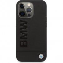 BMW Leather Hot Stamp etui do iPhone 13 Pro Max - czarny