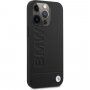 BMW Leather Hot Stamp etui do iPhone 13 Pro Max - czarny