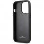BMW Leather Hot Stamp etui do iPhone 13 Pro Max - czarny