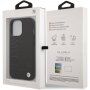 BMW Leather Hot Stamp etui do iPhone 13 Pro Max - czarny
