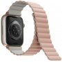 UNIQ Revix obustronny pasek do Apple Watch 42mm / 41mm / 40mm / 38mm - różowo-beżowy
