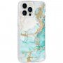Case Mate Tough Print etui marmurowe do iPhone 13 Pro Max - turkusowy