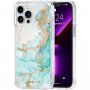 Case Mate Tough Print etui marmurowe do iPhone 13 Pro Max - turkusowy