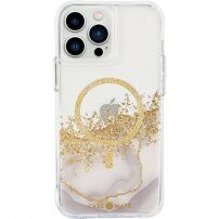 Case Mate Karat Marble etui z MagSafe do iPhone 13 Pro - złote