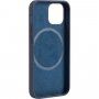 FIXED MagFlow etui silikonowe z MagSafe do iPhone 13 mini - niebieskie