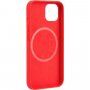 FIXED MagFlow etui silikonowe z MagSafe do iPhone 13 - czerwony