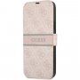 Guess 4G Printed Stripe pokrowiec flip do iPhone 13 - różowe