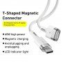 Baseus ładujący kabel magnetyczny ze złączem MagSafe 2 (kształt T) / USB-C dla Macbook - 2m - biały