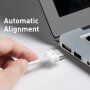Baseus ładujący kabel magnetyczny ze złączem MagSafe 2 (kształt T) / USB-C dla Macbook - 2m - biały