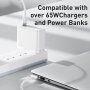 Baseus ładujący kabel magnetyczny ze złączem MagSafe 2 (kształt T) / USB-C dla Macbook - 2m - biały