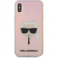 Karl Lagerfeld Head etui zmieniające do iPhone X / XS - tęcza