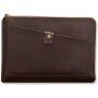 Stylowa torba ze skóry dla iPad do 13" / MacBook do 14" - ciemnobrązowa
