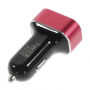 iFans mocna ładowarka samochodowa (5.1A) z trzema portami USB dla Apple iPhone / iPad / iPod – czarno-czerwona