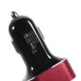 iFans mocna ładowarka samochodowa (5.1A) z trzema portami USB dla Apple iPhone / iPad / iPod – czarno-czerwona