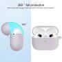 Etui silikonowe z karabińczykiem do AirPods 3 - lawenda