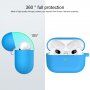 Etui silikonowe z karabińczykiem do AirPods 3 - niebieskie