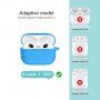 Etui silikonowe z karabińczykiem do AirPods 3 - niebieskie