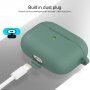 Etui silikonowe z karabińczykiem do AirPods 3 - ciemnozielony