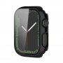 Metalowy pokrowiec ochronny ze szkłem hartowanym do Apple Watch 45mm - czarne