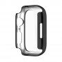 Metalowy pokrowiec ochronny ze szkłem hartowanym do Apple Watch 45mm - czarne