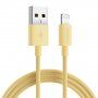 JOYROOM kabel USB-A do transmisji danych i ładowania w oplocie / Lightning dla iPhone'a / iPad / iPod / AirPods - 1 m - żółte