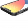 Przezroczysty pokrowiec ochronna z krzyżowym wzorem dla iPhone 13 - czarny
